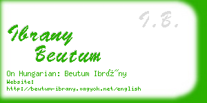 ibrany beutum business card